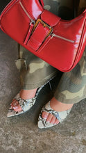 Load image into Gallery viewer, Myra Mid Heel Mules - Snake