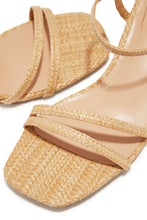 Load image into Gallery viewer, Raffia Open Toe Chunky Heels