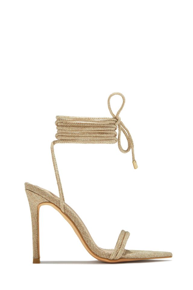 Load image into Gallery viewer, Anisah Lace Up High Heels - Silver