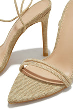 Load image into Gallery viewer, Anisah Lace Up High Heels - Natural