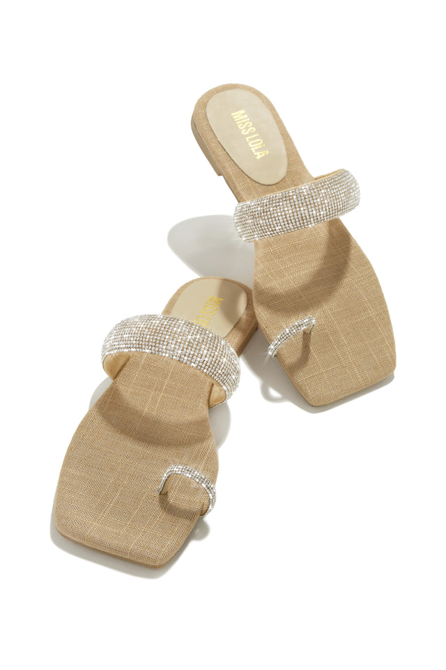 Load image into Gallery viewer, Cabana Beach Embellished Slip On Sandals - White