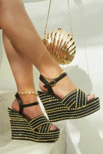 Load image into Gallery viewer, Nelo Platform Wedges - Black
