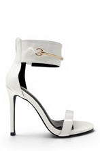 Load image into Gallery viewer, Monaco Patent Cuff Heels - White