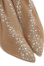 Load image into Gallery viewer, Nude Pointed Toe Rhinestone Boots