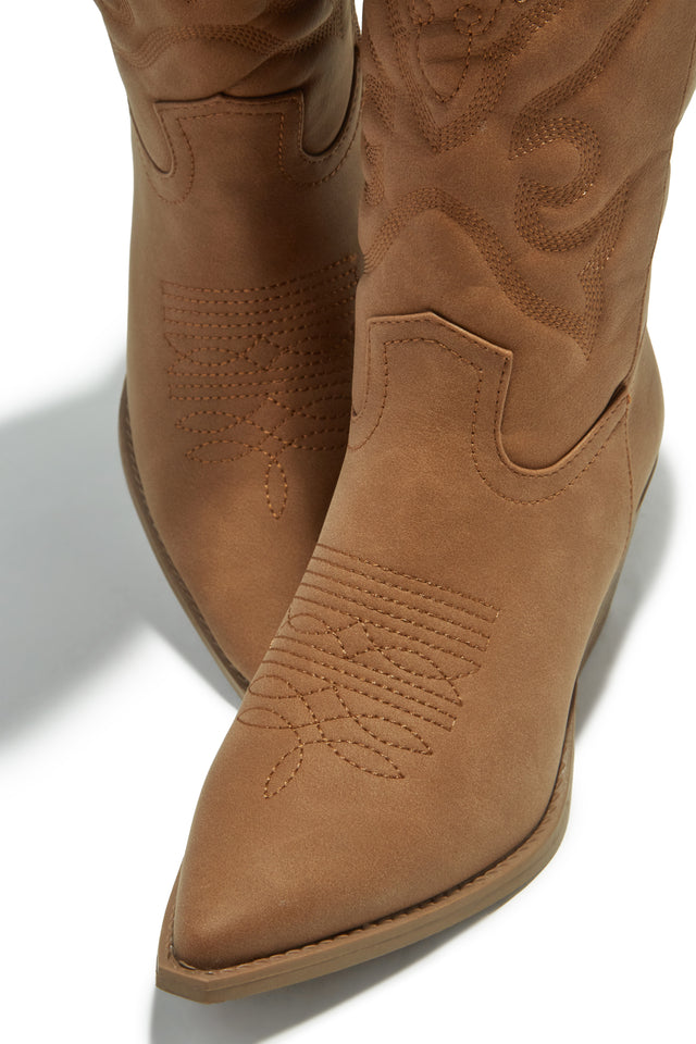 Load image into Gallery viewer, Festival Girl Cowgirl Boots - Nude Nubuck