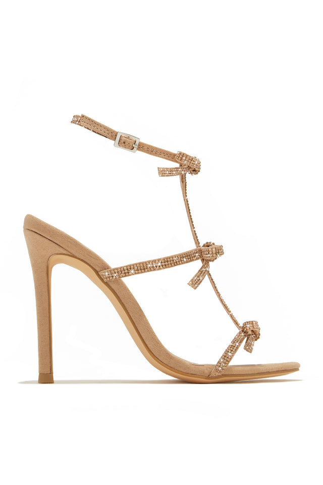 Load image into Gallery viewer, Party Season Embellished High Heels - Nude