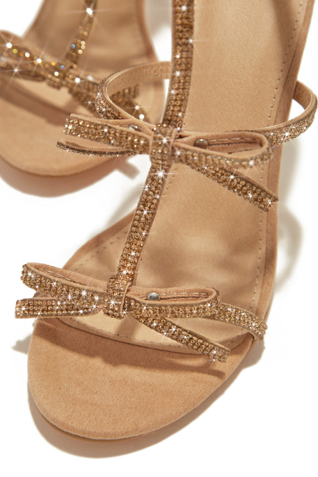 Load image into Gallery viewer, Party Season Embellished High Heels - Nude