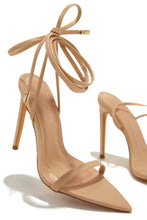 Load image into Gallery viewer, Nude Lace Up High Heels