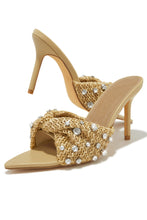 Load image into Gallery viewer, Nude Open Pointed Toe Heels