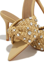Load image into Gallery viewer, Nude Embellished Single Sole Heels