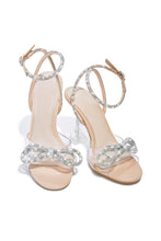 Load image into Gallery viewer, Priscilla Embellished Bow Strap Heels - Nude