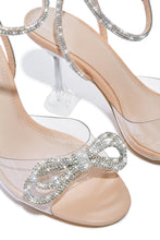 Load image into Gallery viewer, Priscilla Embellished Bow Strap Heels - Nude