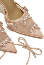 Load image into Gallery viewer, Special Weekend Lace Up Pump Heels - Nude