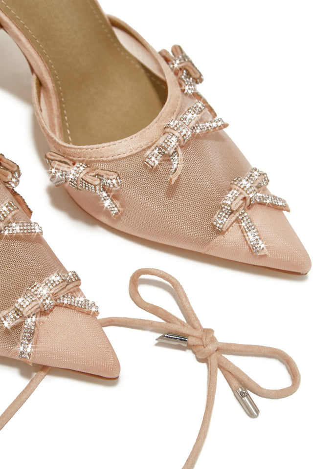 Load image into Gallery viewer, Special Weekend Lace Up Pump Heels - Nude