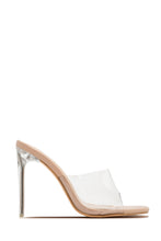Load image into Gallery viewer, Amerie Clear High Heel Mules - Silver