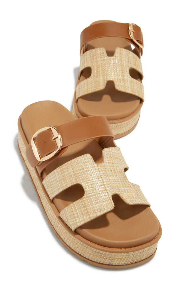 Load image into Gallery viewer, Resort Getaway Slip On Chunky Sandals - Nude