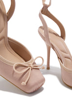 Load image into Gallery viewer, Alahna Ballet Lace Up Heels - Blush