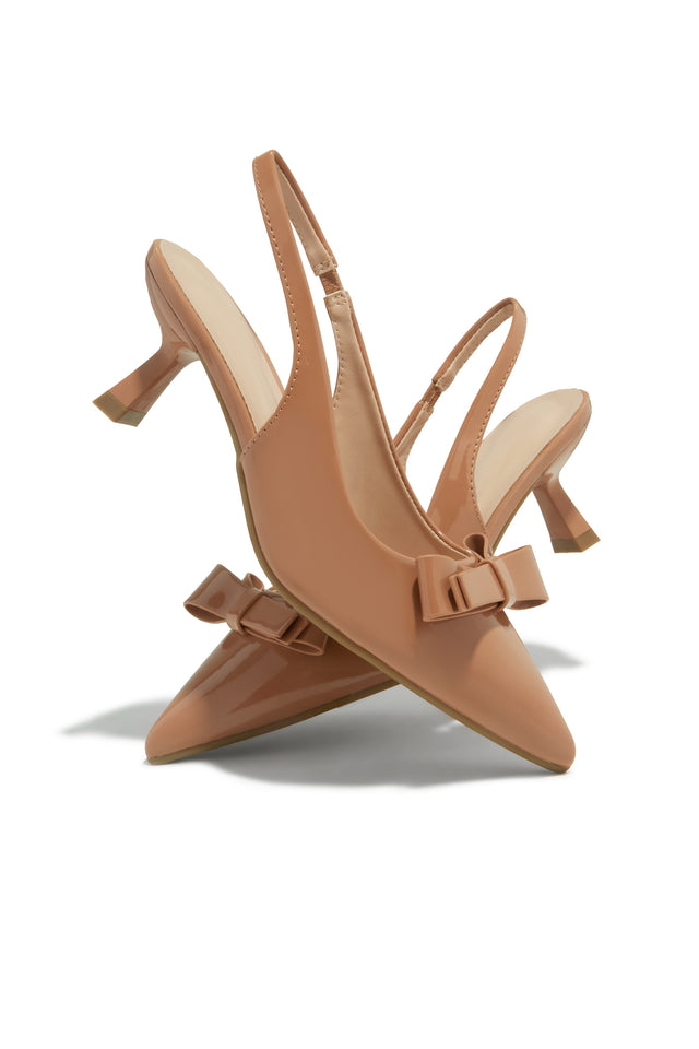 Load image into Gallery viewer, Alayna Mid Heel Slingback Pumps - Nude