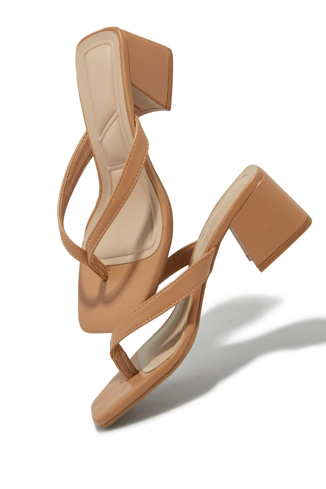 Load image into Gallery viewer, Talia Block Heel Mules - Nude