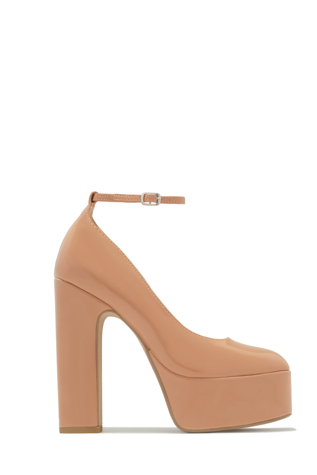 Load image into Gallery viewer, Hanna Platform Block Heels - Nude
