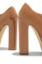 Load image into Gallery viewer, Bella Platform Block Heels - Camel
