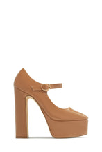 Load image into Gallery viewer, Bella Platform Block Heels - Camel