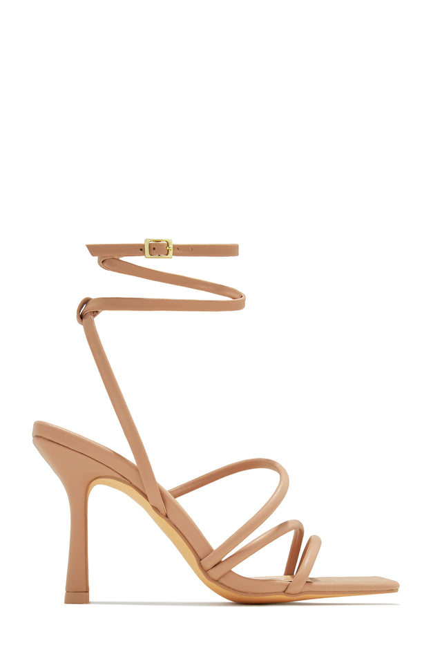 Load image into Gallery viewer, Nude Strappy Heels