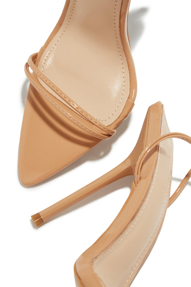 Load image into Gallery viewer, Zemira Lace Up High Heels - Nude