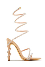 Load image into Gallery viewer, Andria Embellished Around The Ankle Coil Heels - Pink