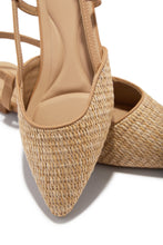 Load image into Gallery viewer, Serena Pointed Toe Slingback Flats - Natural