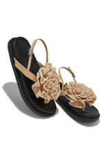 Load image into Gallery viewer, Nude Rosette Sandals