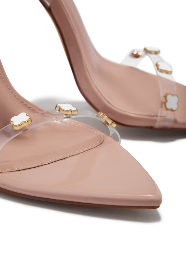 Load image into Gallery viewer, Aurela Clear Strap High Heels - Nude