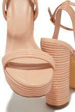 Load image into Gallery viewer, Jazzlyn Platform Block Heels - Nude