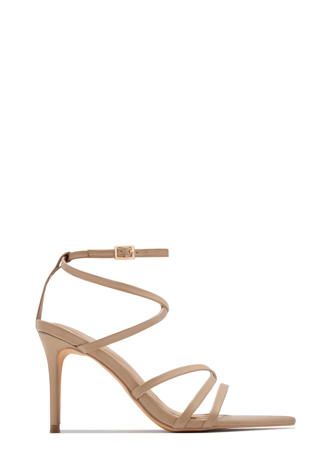 Load image into Gallery viewer, Polished Nights Strappy Mid Heels - Nude