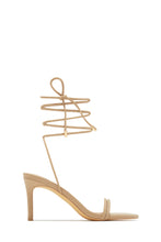 Load image into Gallery viewer, Ashantii Lace Up Mid Heels - Nude
