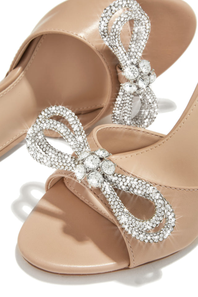 Load image into Gallery viewer, Mishelle Embellished Mule Heels - Nude
