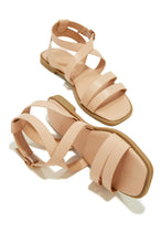 Load image into Gallery viewer, Sun Seeker Flat Strappy Sandals - Nude