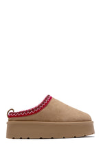 Load image into Gallery viewer, Cozy Weather Slip On Platform Flats - Oatmeal