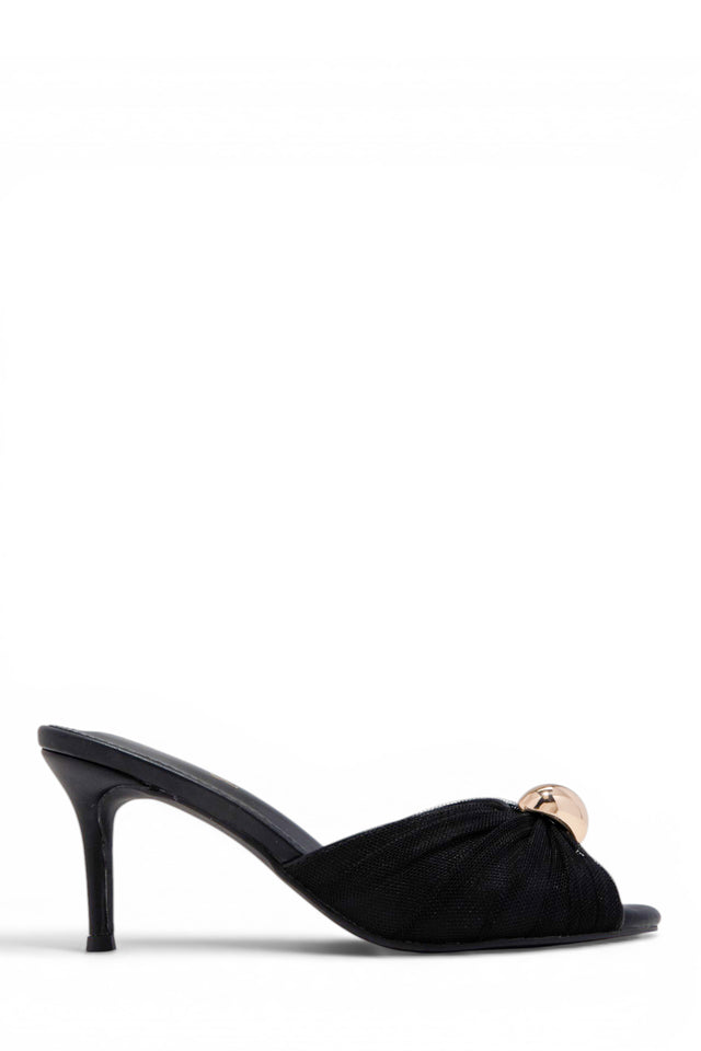 Load image into Gallery viewer, Olivia Peep Toe Single Sole Heels - Black
