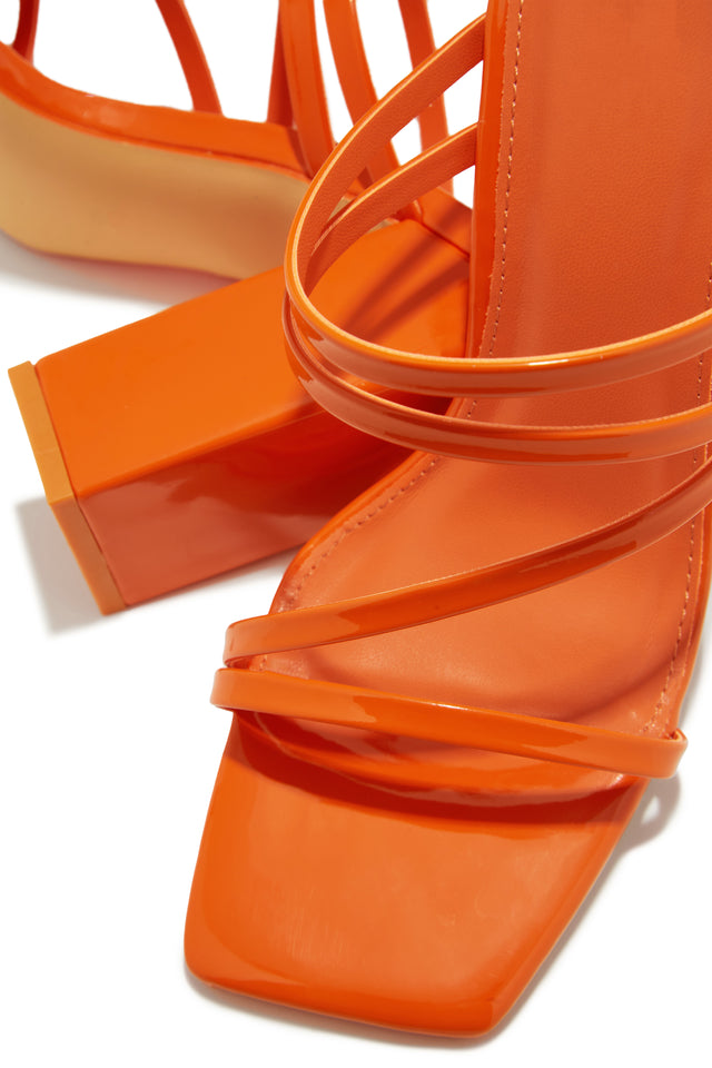 Load image into Gallery viewer, Jaziel Block Heel Mules - Orange