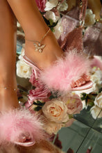 Load image into Gallery viewer, Pamela Faux Fur Mid Heel Mules - Pink