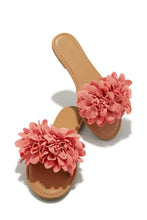 Load image into Gallery viewer, Peach Flower Slip On Sandals