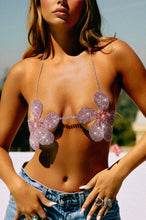 Load image into Gallery viewer, Pink Flower Rhinestone Top