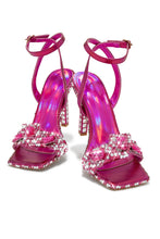 Load image into Gallery viewer, Reign Embellished Single Sole Heels - Pink