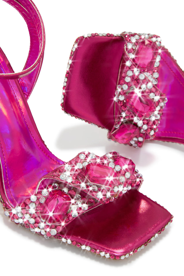 Load image into Gallery viewer, Reign Embellished Single Sole Heels - Pink
