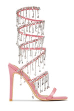 Load image into Gallery viewer, Mariah Embellished Around The Ankle Coil Heels - Black