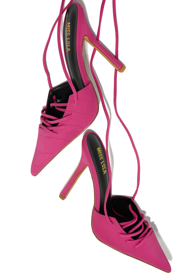 Load image into Gallery viewer, Corset Like Pink Pumps
