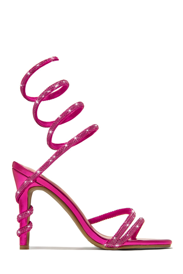 Load image into Gallery viewer, Fantasies Embellished Around The Ankle Coil Heels - Pink