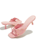 Load image into Gallery viewer, Lani Mid Heel Mules - Pink