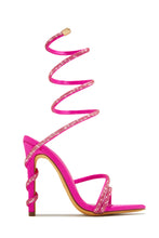 Load image into Gallery viewer, Andria Embellished Around The Ankle Coil Heels - Pink
